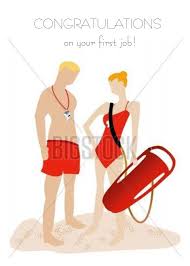 Beach Lifeguard First Job Congratulations Male And Female Card Ad Ad Job Lifeguard Beach Congratulations Beach Lifeguard Congratulations First Job
