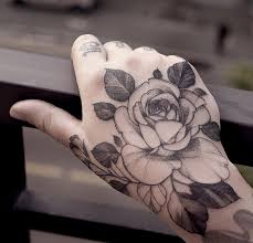 Rose Tattoos For Women Black Ink Uniquetattoos Rose Tattoos For Women Hand Tattoos For Women Full Sleeve Tattoos