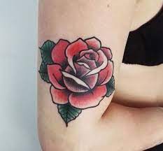 Rose tattoo designs and ideas with great images for 2021. Rose Tattoo Traditional Traditional Rose Tattoos Rose Tattoos Tattoos