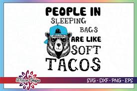 Download Funny Camping Bear Taco Graphic By Ssflower Creative Fabrica SVG Cut Files