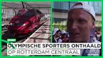 Olympische sporters met erehaag ontvangen op Rotterdam ... - YouTube