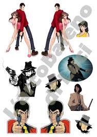 По мотивам серии детективов мориса леблана. Set Of 10 Stickers Lupin Cartoon 80 S Vinyl Printed Etsy