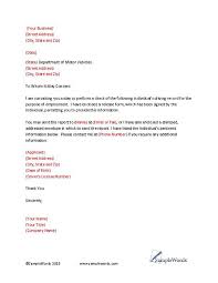 How to write a 'to whom it may concern letter'? Driving Record Check Letter Template Microsoft Word Download