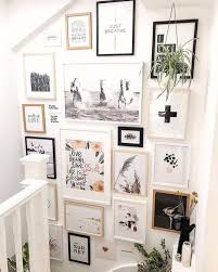 Black And White Gallery Wall Stairs 42 Beautiful Ways To Make Gallery Frame Wall For Family Photos Staircase Decor Gallery Wall Staircase Home Decor Wall Art