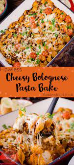Simple Cheesy Bolognese Pasta Bake Recipe Pasta Bolognese Easy Pasta Recipes Bolognese Pasta Bake
