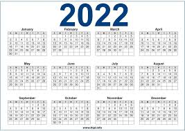 Download monthly & weekly printable calendars for 2022 — ready to download 2022 Calendar Printable Us One Page Hipi Info Calendars Printable Free