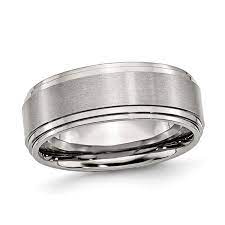Men S 8 0mm Brushed Comfort Fit Wedding Band In Stainless Steel Products Titanium Rings Stainless Steel Rings Wedding Ring Bands