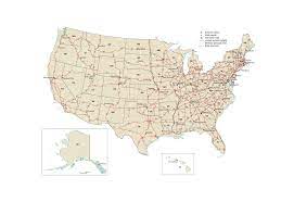 Road map of florida, with major roads, from the u.s. Us Road Map Interstate Highways In The United States Gis Geography