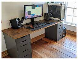 This is my first instructable. The Ultimate Ikea Battlestation Desk Setup Ikea Desk Setup Ikeadesksetup How To Build The Ultimate Ikea B In 2021 Home Office Setup Desk Setup Ikea Countertop Desk