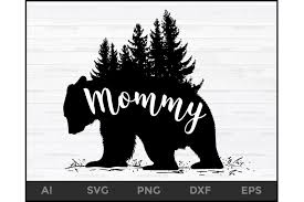 Download Mommy Bear Svg Mommy Bear Cut File Silhouette Cricut Instant Downlo By Creative Art Thehungryjpeg Com