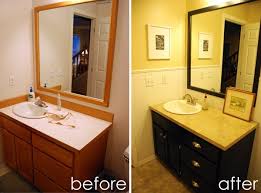 Ruby Redesign Because There Really Is No Place Like Home Painted Vanity Bathroom Bathroom Mirror Cabinet Painting Bathroom