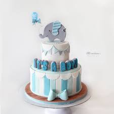Baby showers cakes and cupcakes serving has become a tradition which takes place on birth of a child in a family. Elephant Baby Shower Cake