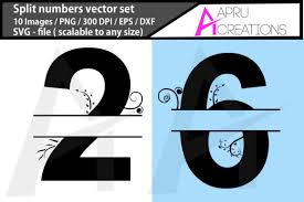 Download Split Numbers Silhouette Graphic By Aparnastjp Creative Fabrica PSD Mockup Templates