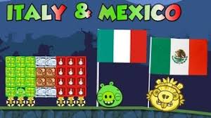 Both flags use the same colors, but the flag of mexico has darker shades of green and red. Italy Mexico Flag Bad Piggies Inventions Youtube