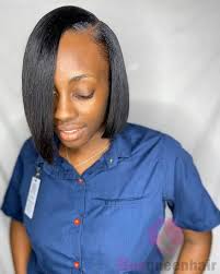 Edgy bob black hair weave. Top Hairstyles For Your Side Part Bob Quick Weave
