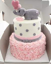 Tabler Made Girl Baby Shower Elephant Theme Pastel De Elefante Tortas De Elefantes Tarta De Cumpleanos