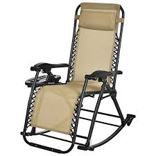 21 posts related to zero gravity chairs with cup holder. Outsunny Folding Zero Gravity Rocking Lounge Chair With Cup Holder Tray Beige Buy Online In Brunei At Brunei Desertcart Com Productid 107199537
