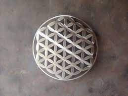flower of life sacred geometry metal wall art etsy flowers black indoor plant hangers for windows