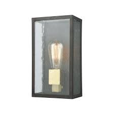 Barn light electric is an american lighting manufacturer specializing in original, warehouse styled lighting. Contemporary One Light Outdoor Rectangular Wall Lantern Mid Century Modern Porch Light Blackened Walmart Com Walmart Com