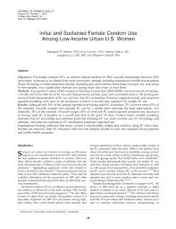 PDF) Initial and Sustained Female Condom Use Among Low-Income Urban U.S.  Women