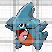 443 Gible By Https Www Deviantart Com Electryonemoongoddes On Deviantart Pokemon Cross Stitch Pixel Art Pokemon Pixel Art