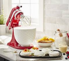 Kitchenaid 5 Qt Textured Ceramic Stand Mixer Bowl Qvc Com Kitchen Aid Kitchenaid Mixer Accessories Mixer Accessories