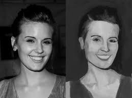 Improving dog's mouth and background in painting