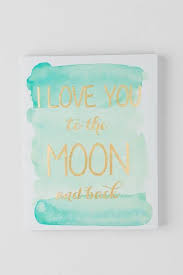 Mint And Gold Love You To The Moon And Back Canvas 20 00 Diy Canvas Art Diy Canvas Metal Tree Wall Art