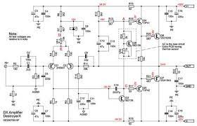 Transistor (power amplifier applications), 2sa1943 datasheet, 2sa1943 circuit, 2sa1943 data sheet : 2sc5200 2sa1943 Amplifier Schematic Circuit Diagram Amplifier Electronics Circuit