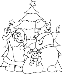 Free printable christmas coloring pages. Santa Claus And Snowman Coloring Page Free Printable Coloring Pages For Kids
