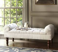 Lorraine Tufted Bench Potterybarn Living Room Bench Furniture Tufted Bench