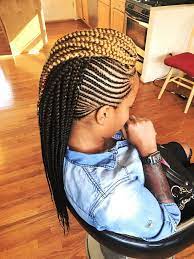 Black women with short hair can easily style a mohawk. French Braid Hairstyles For Black Hair Braided Mohawk Hairstyles Braided Hairstyles Braided Mohawk Black Hair