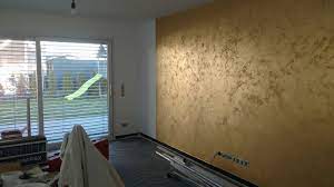 Goldtechnik Wandgestaltung In Goldtonen Von Gerzen Wand Design Wandgestaltung Rostoptik Beton Look Wandgestaltung
