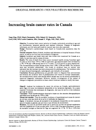 Drugs from radiation and chemotherapy have. Pdf Increasing Brain Cancer Rates In Canada