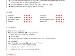 art teacher resume sample & writing