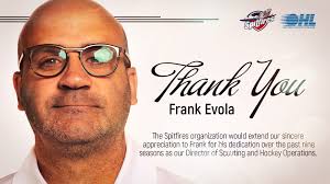 Niagara IceDogs Name Spitfires' Director of Scouting and Hockey Operations  Frank Evola as their General Manager