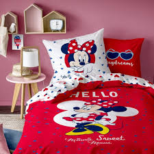 Mit der minnie maus bettwäsche wird dein bett zu einer echten wohlfühloase. Bettwaren Wasche Matratzen Minnie Maus Bettwasche In Rot Disney Minnie Mouse Weiss 80x80 135x200 Cm Bettwasche
