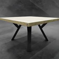 table a manger ramage carree bois acier sur mesure artisanal table carree bois salle a manger en chene table salle a manger