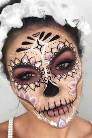 Color Sugar Skull Makeup A Halloween Look Without Sugar Skull Makeup Is A Look Wast In 2020 Halloween Makeup Sugar Skull Halloween Makeup Diy Unique Halloween Makeup