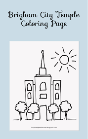 On page 3, draw a picture of the temple nearest your home. Bright Apple Blossom Brigham City Temple Coloring Page