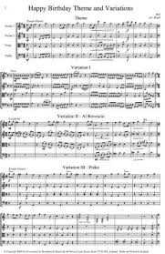Hill Happy Birthday Theme And Variations String Quartet Score Broadbent Dunn Ltd Sheet Music Web Store Select product violin solo with piano #10928335. hill happy birthday theme and variations string quartet score