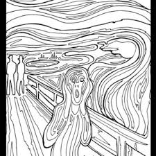 Scream colouring design resources · high quality aesthetic backgrounds and wallpapers, vector illustrations, photos, pngs, mockups, templates and art. The Scream Colouring Sheet The Doodle Monkey