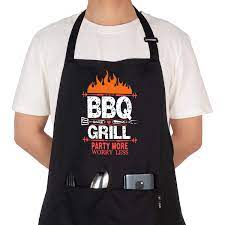 Most popular in flags & banners. Homsolver Cute Black Chef Bbq Aprons With Two Pockets Bbq Grill Party More Worry Less Great For Birthday Christmas Thanksgiving Gifts For Your Familly