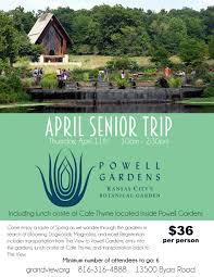 It features 6,000 varieties of plants, with 225,000 plants in seasonal displays, and is open to the public, for a fee. Senior Trip Powell Gardens Event Calendar Grandview Mo