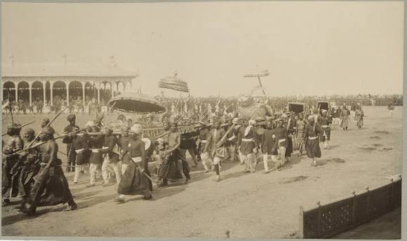 The Coronation Durbar at Delhi, India, in January 1903, was in many ways the most imposing ceremonial of its time. Its most incomparable feature was the State Entry of the Ruling Princes