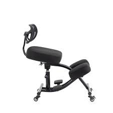 BLACK POINT OKNEEL PRO Ergonomic Kneeling Chair Made of Eco Leather for  Home and Office (Black Linen Cover Included) Office Chair Ergonomic : ...