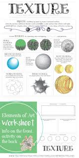 This Elements Of Art Printable Worksheet Covers The Element Texture It S Great For A Last Elements Of Art Texture Elements Of Art Line Elements Of Art Color