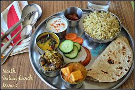 The indian main course covers all the dishes salad, rice, dal, vegetable, chappatis. North Indian Lunch Menu 1 Chapati Dal Tadka Mutter Paneer Aloo Pattagobhi Curry Jeera Rice Curd Salad And Pickle Subbus Kitchen