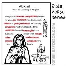 Say, there was a man named nabal who lived with his wife abigail and they were very wealthy. Pin On Bible Verse Review Activity Sheets