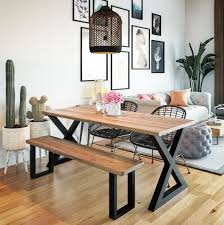 New Umbuzo Wood Dining Table Bench In 2020 Dining Table With Bench Metal Dining Table Natural Wood Dining Table